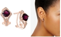 LALI Jewels Rhodolite Garnet (2-1/2 ct. t.w.) & Diamond (1/4 ct. t.w.) Drop Earrings in 14k Rose Gold